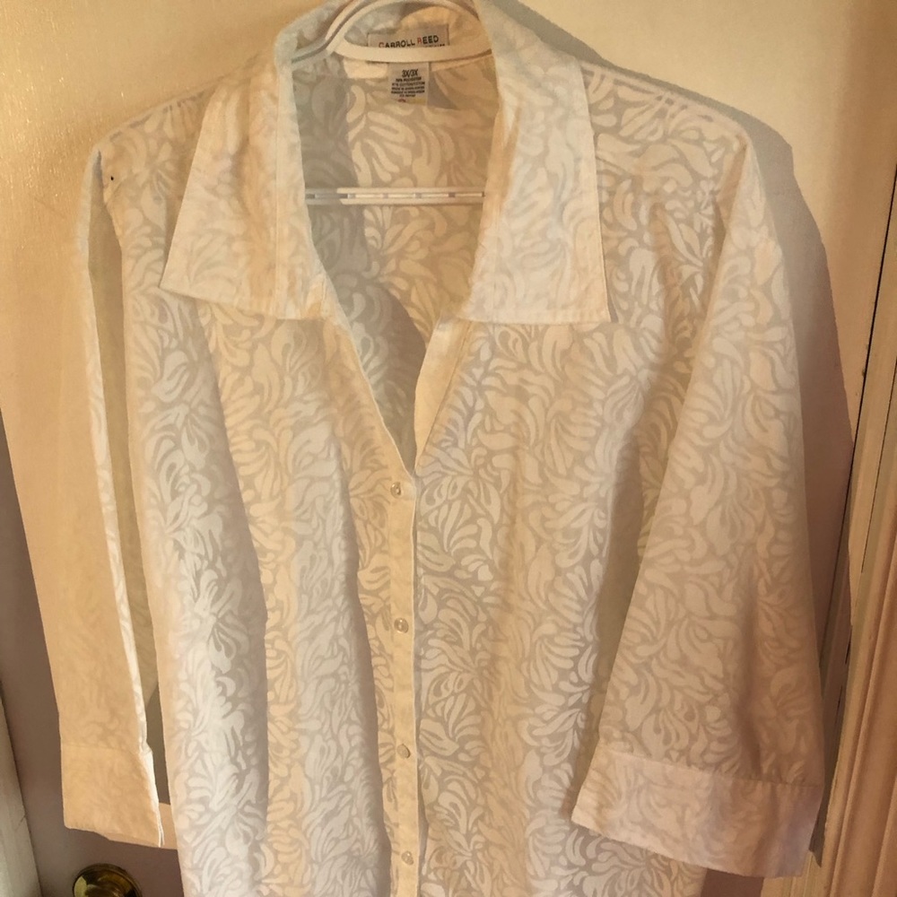 3X Ladies White Blouse.